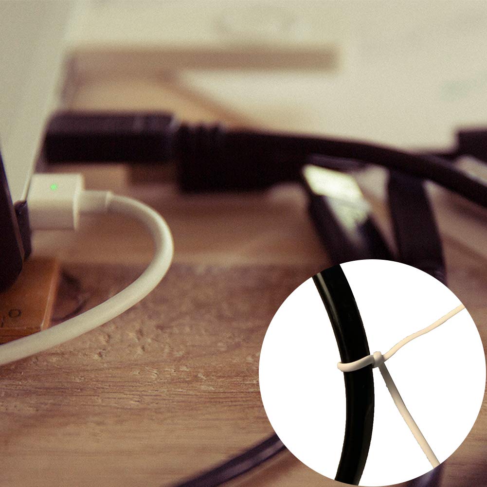 SumDirect 1000pcs 4 Inch Twist Ties - Reusable White Plastic Coated Cable Wire Ties for Bags, Bread,Household and Office - Image 4