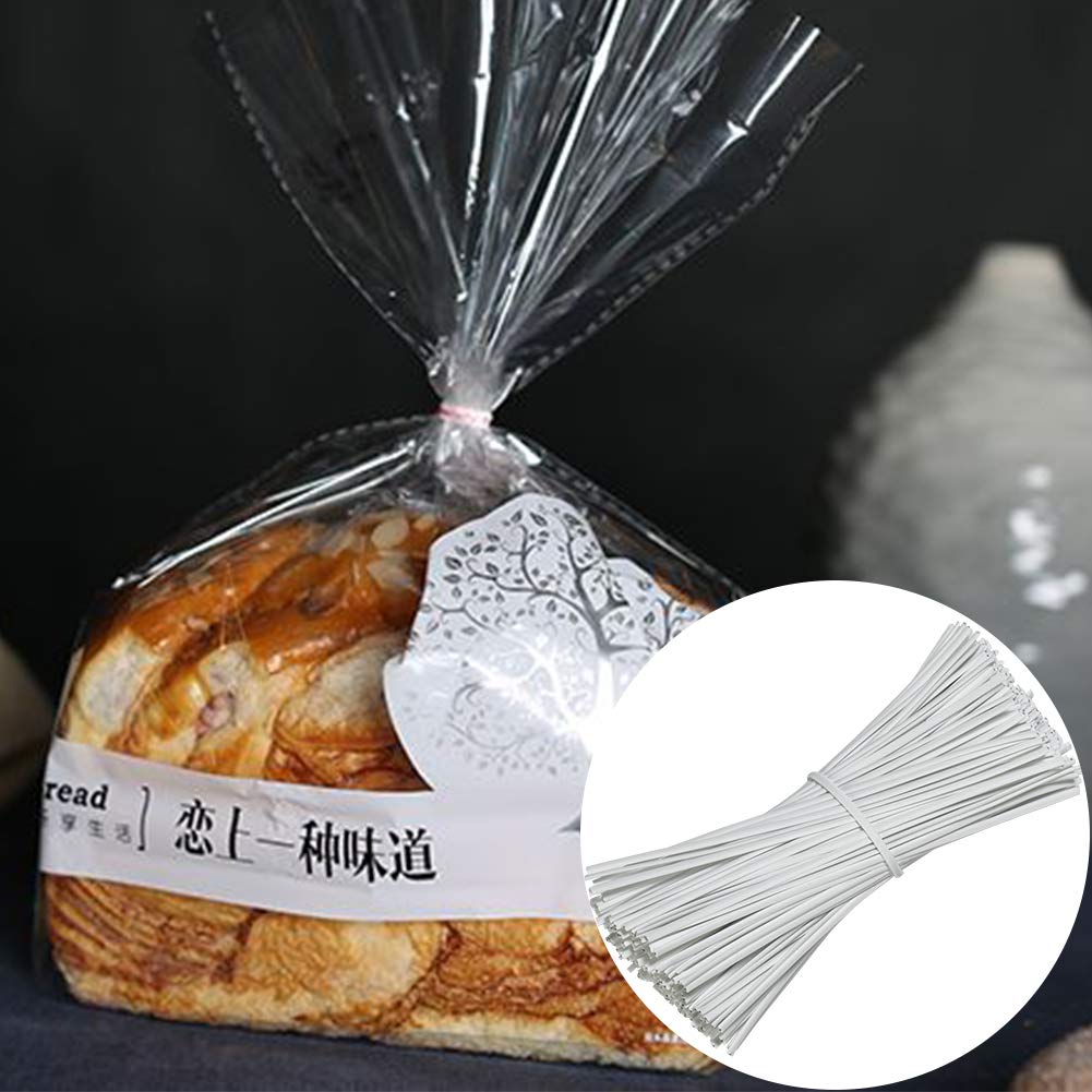 SumDirect 1000pcs 4 Inch Twist Ties - Reusable White Plastic Coated Cable Wire Ties for Bags, Bread,Household and Office - Image 5