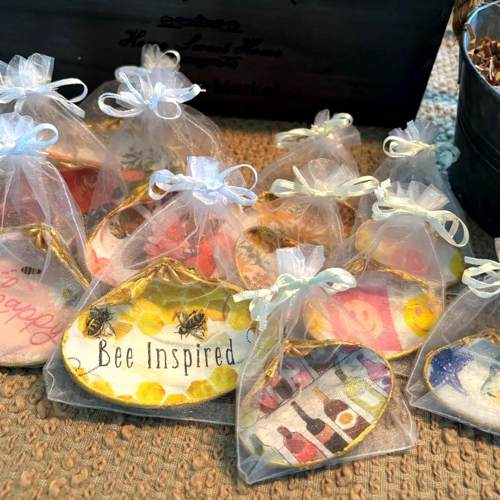 SumDirect 100PCS 3x4 Inches Organza Gift Bags with Drawstring-White - Image 5