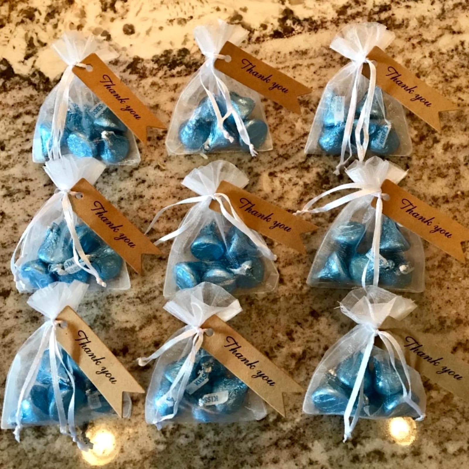 SumDirect 100PCS 3x4 Inches Organza Gift Bags with Drawstring-White - Image 8