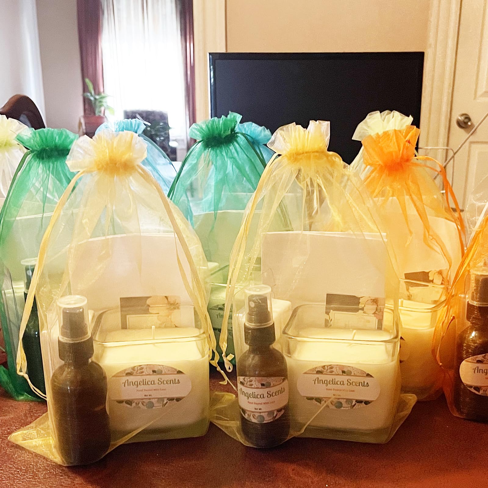 SumDirect 100Pcs 8x12 Inches Organza Gift Party Favor Bags with Drawstring (Assorted Colors) - Image 6