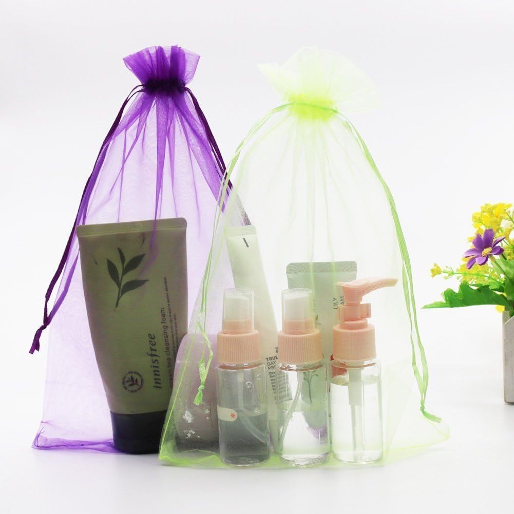 SumDirect 100Pcs 8x12 Inches Organza Gift Party Favor Bags with Drawstring (Assorted Colors) - Image 7