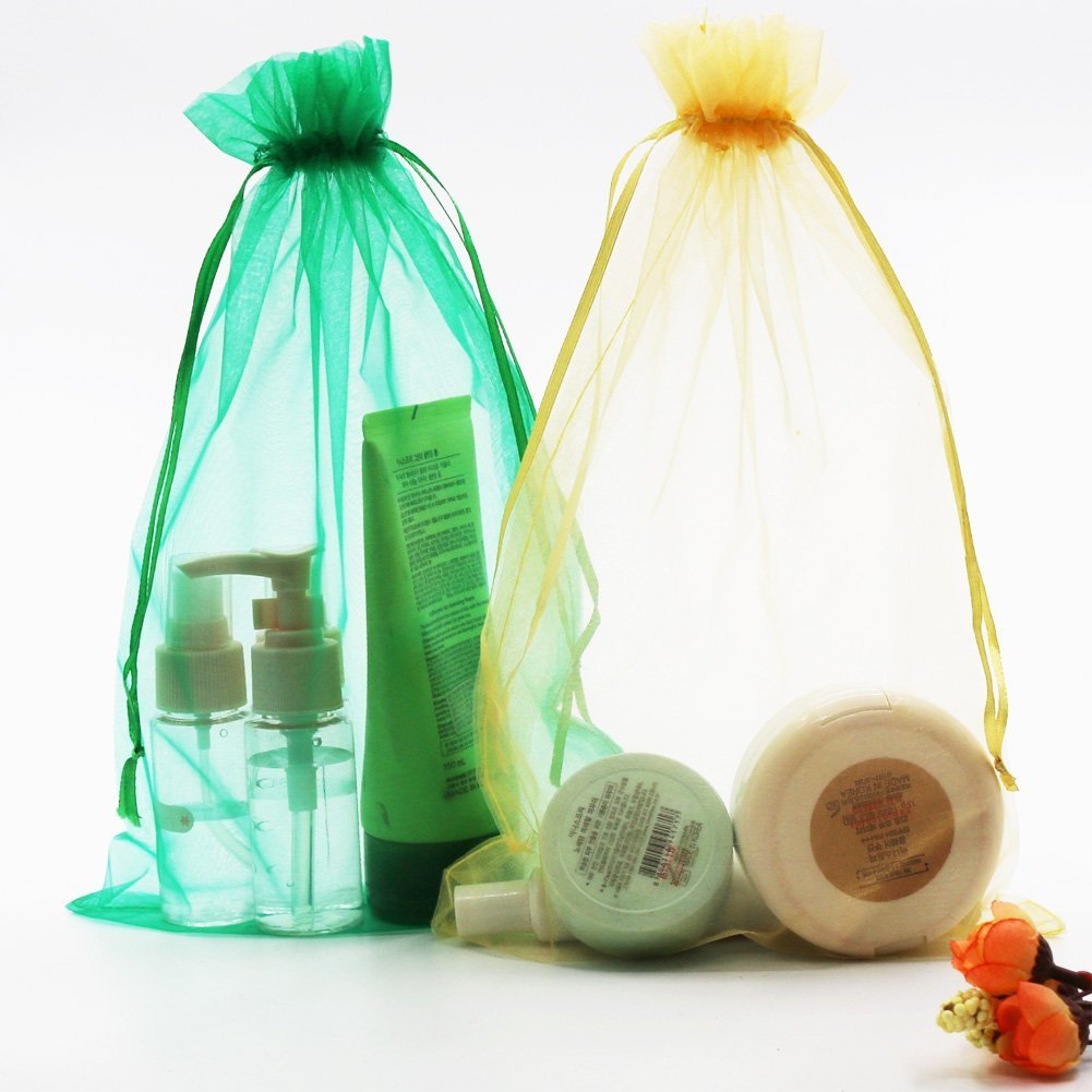 SumDirect 100Pcs 8x12 Inches Organza Gift Party Favor Bags with Drawstring (Assorted Colors) - Image 8