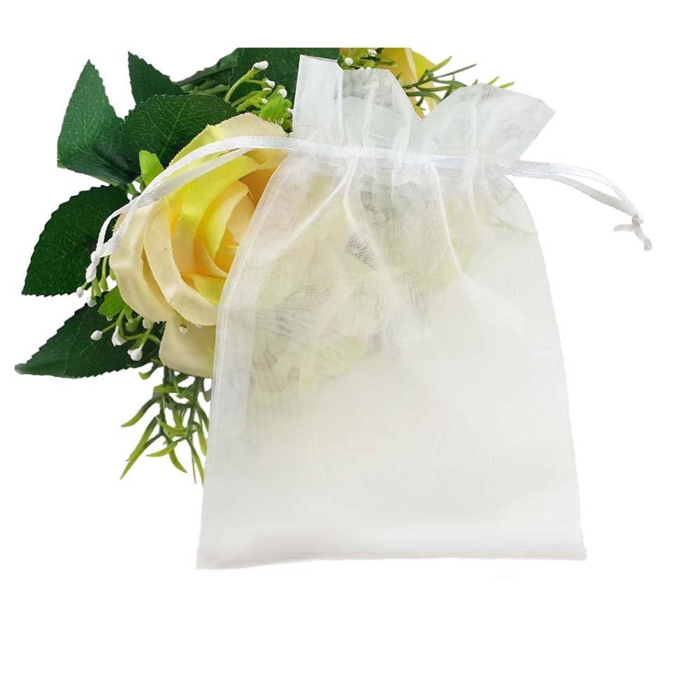 SumDirect 50Pcs 4x6 inches Sheer Organza Bags Jewelry Drawstring Pouches Wedding Party Christmas Favor Gift Bags - Image 4