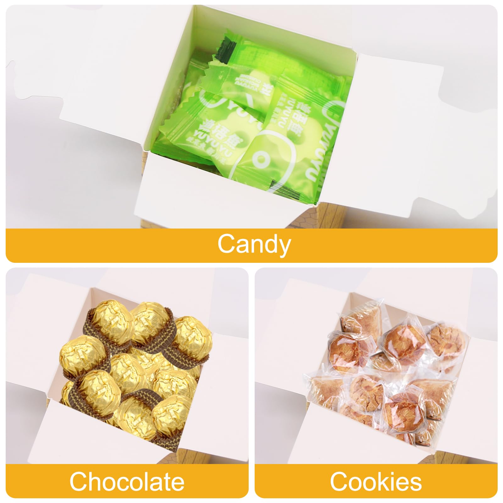 SumDirect Paper Beehive Gift Boxes - Bumble Bee Candy Boxes with Ribbons, 50PCS Baby Shower Wedding Favor Beehive Decorations - Image 7