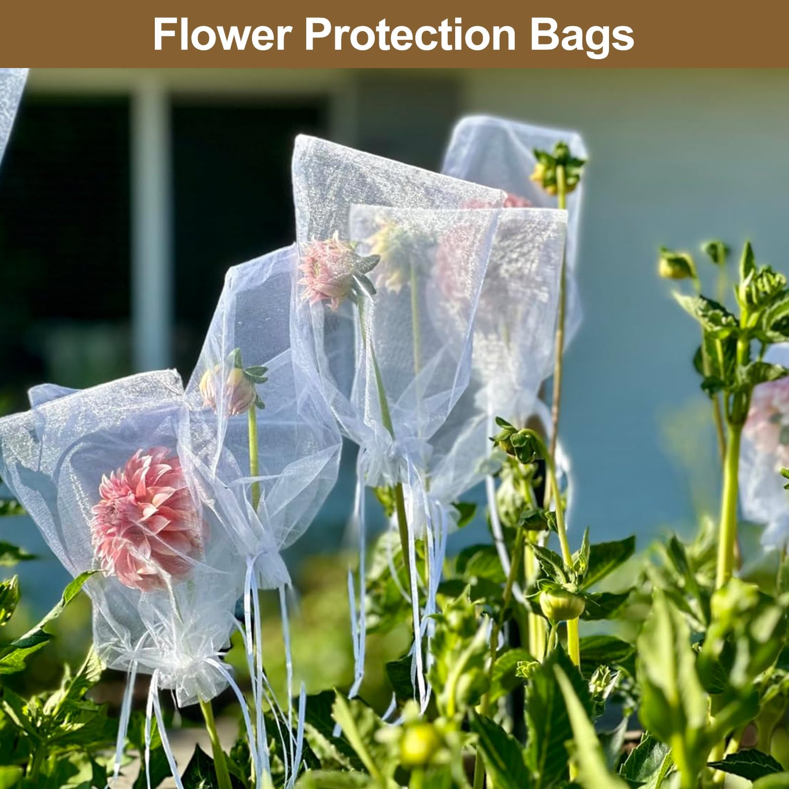 SumDirect White Sheer Organza Bags - 100Pcs 6x9 Inch Organza Gift Bags with Drawstring, Jewelry Pouches for Wedding Party Christmas Favor - Image 6